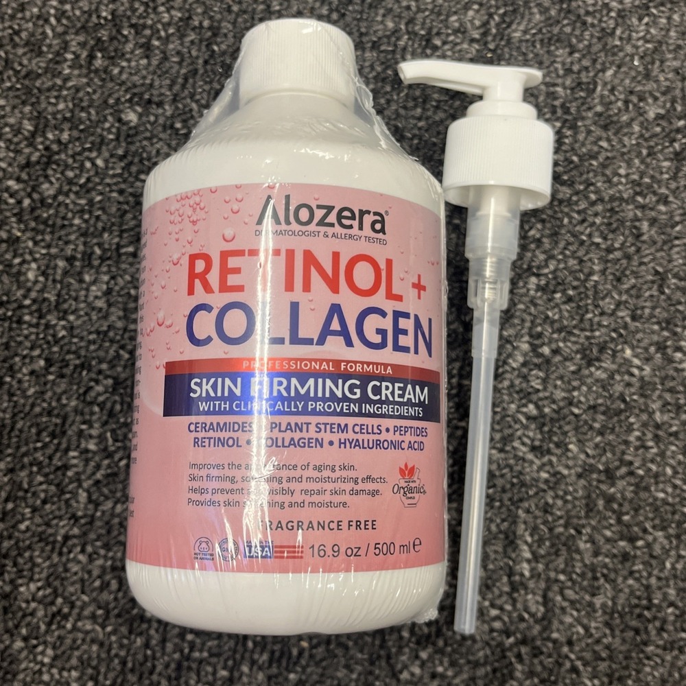 Alozera Retinol Collagen Face & Body Lotion for Aging Skin,‎ Wrinkles, 16.9 oz